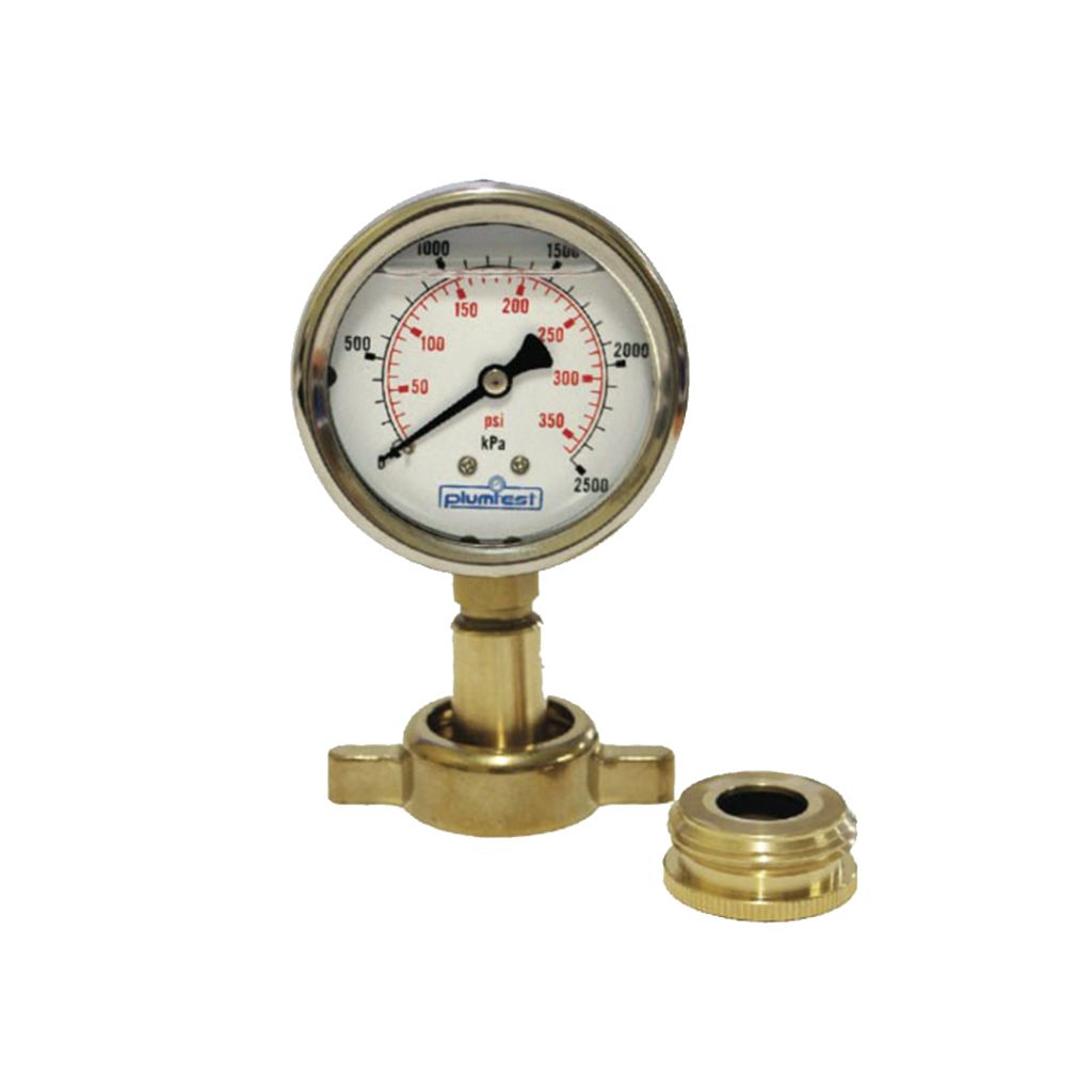 Plumtest Water Pressure Gauge 2500 kPa 20mm Plumbers Choice